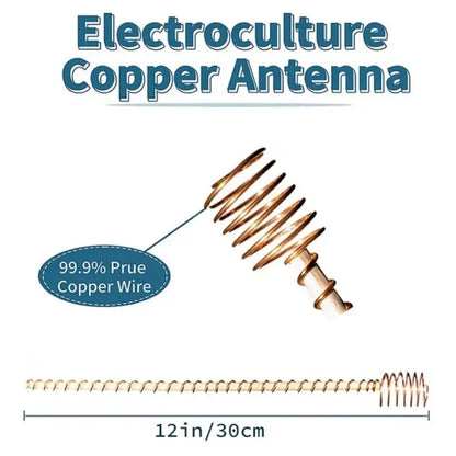 6/3/1PC Electroculture Plant Stakes Long Copper Garden Stakes Electroculture Copper Coil Antennas for Growing Garden Tool