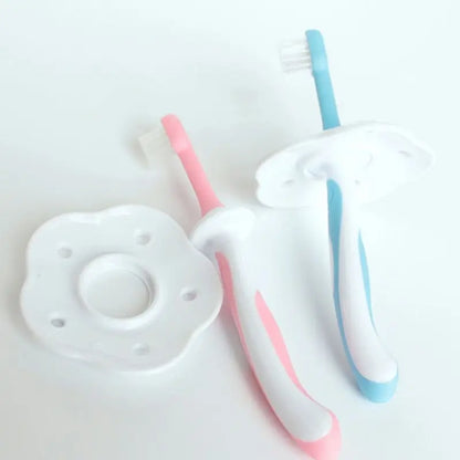 Baby Toothbrush Set Infant Brushing Teeth Tongue Training Safety Cover Design Soft Healthy Teether Toddler Care A2UB