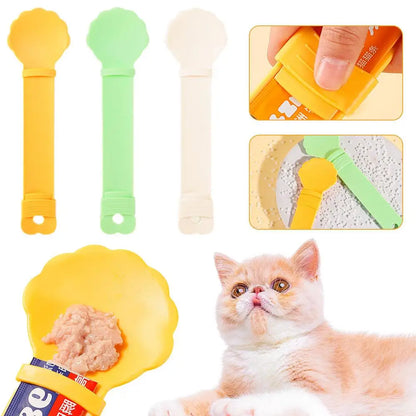 Pet Feed Spoon - Wet Treat Cat Feeder Spoon - Snack Liquid Food Feeding Watering Supplies For Indoor Kitten - Treat Accesso S8P8