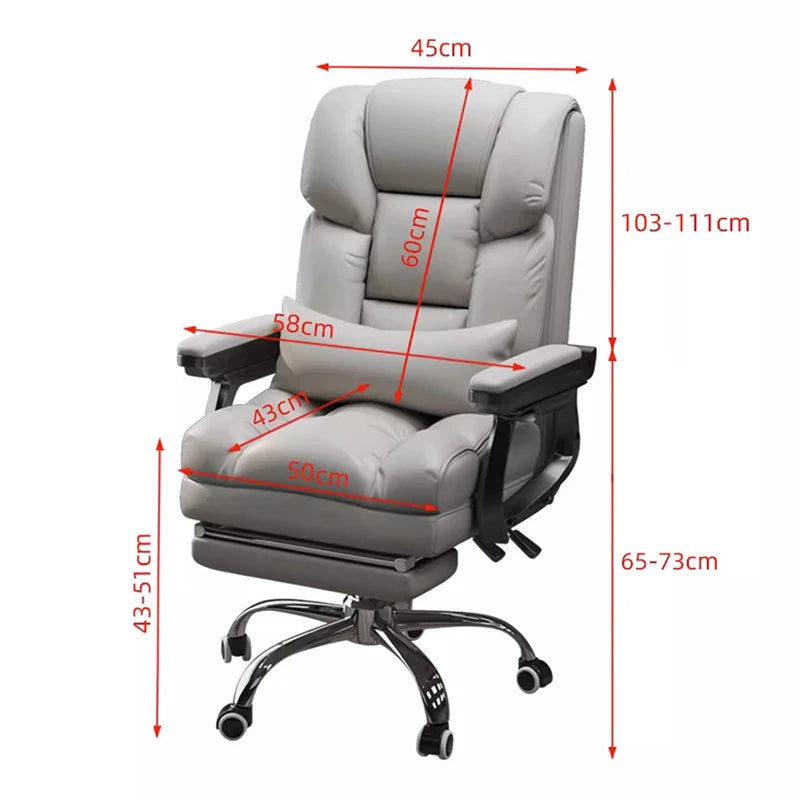 White Modern Office Chair Glides Nordic Luxury Comfortable Computer Gaming Chair Simple Swivel Cadeira De Gamer Office Furniture