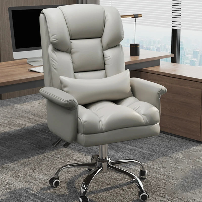 White Modern Office Chair Glides Nordic Luxury Comfortable Computer Gaming Chair Simple Swivel Cadeira De Gamer Office Furniture